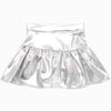 Slick Metallic Gathered Skort