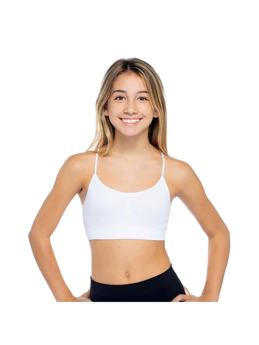 RacerBack Bra Cami - White