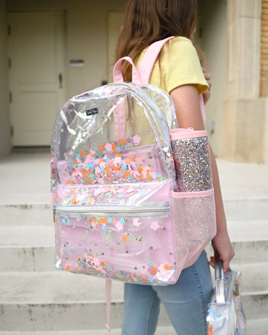 Confetti Clear Large Backpack