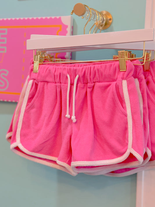 terry shorts - dark pink