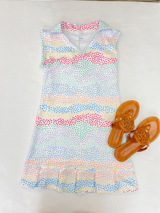 Pleat Dress - Multidots