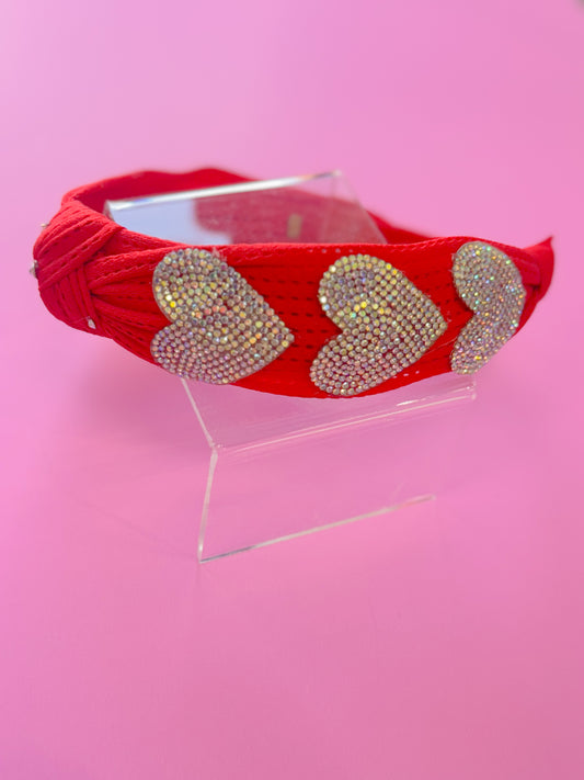 Red Crystal Patch Headband