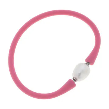 Bali Freshwater Pearl Silicone Bracelet