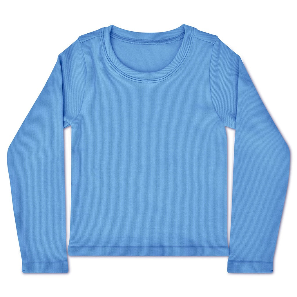 Bright Blue Ribbed Long Sleeve