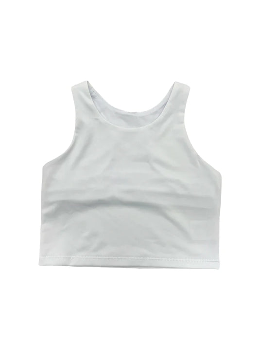 lip tank white - sports bra tank