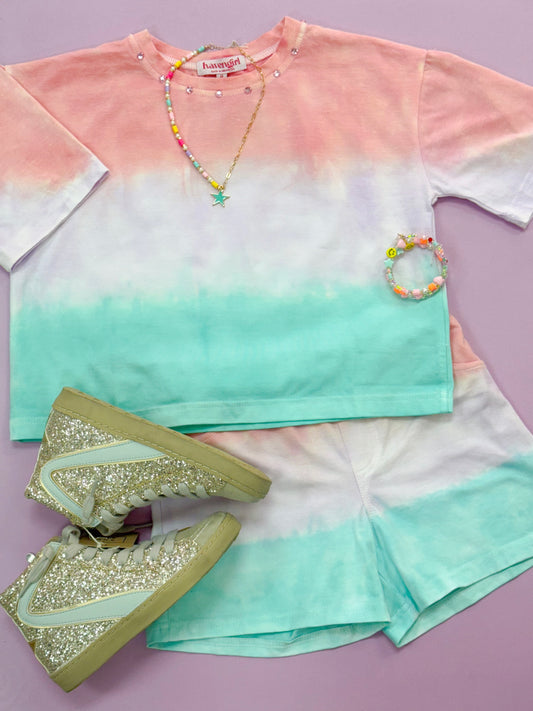 Milly Short - Ombre Lavender & Aqua