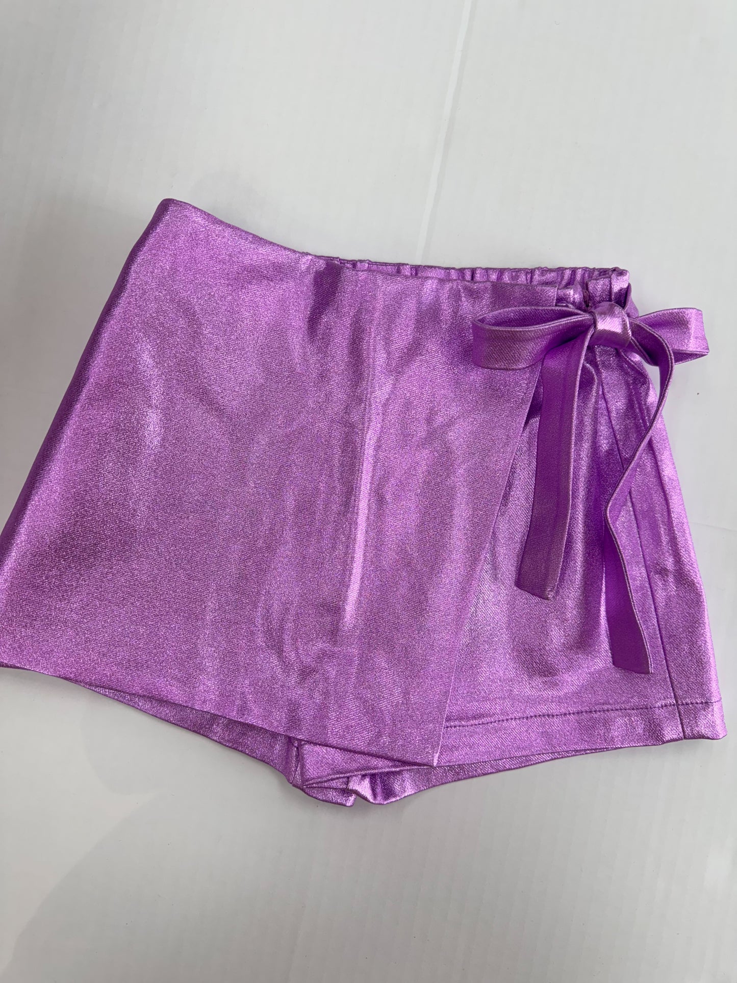 Metallic Pink Lavender Mini Skort