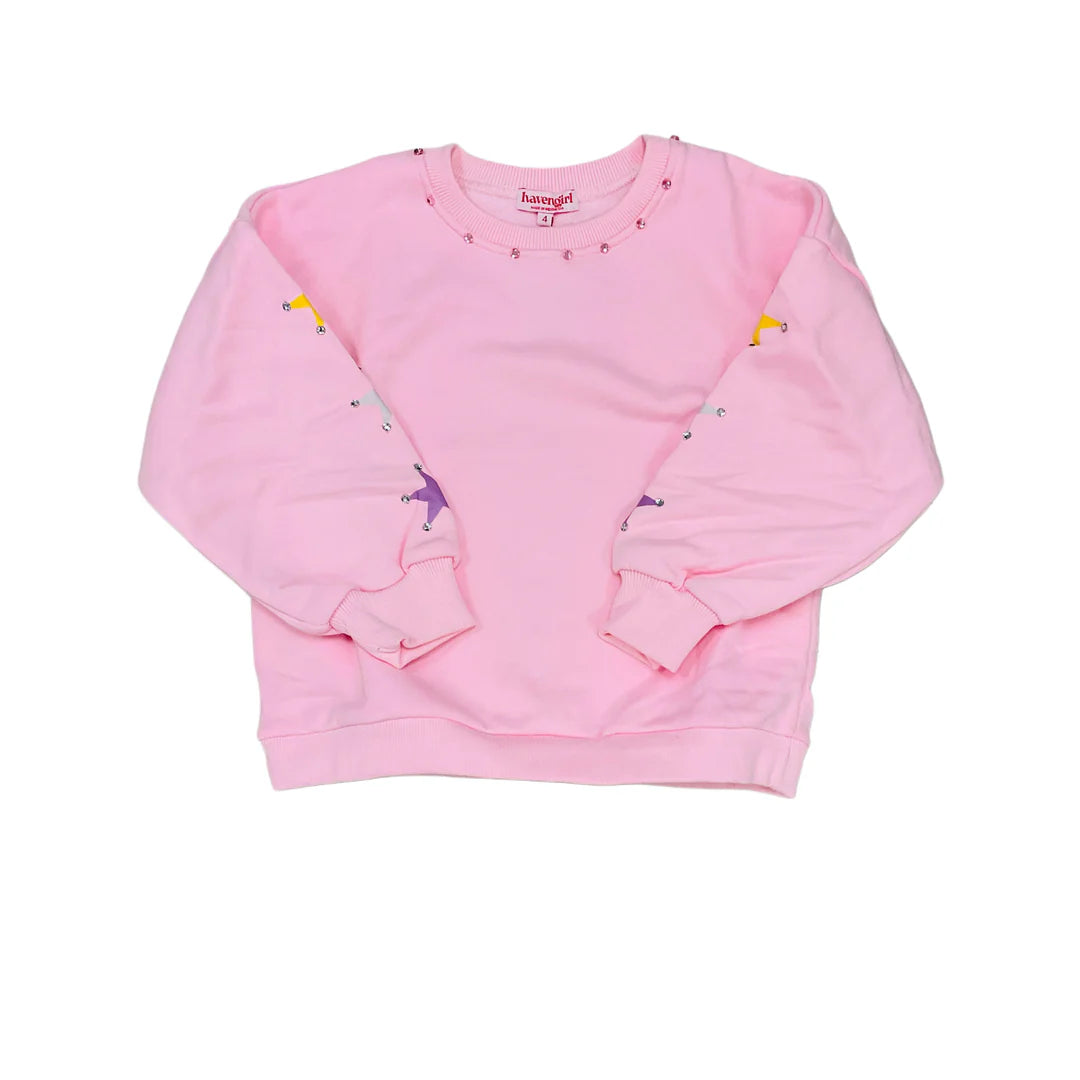 Star Sweatshirt - Blush Pink