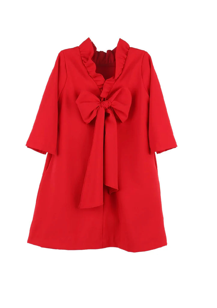 Blair Red Bow Long Sleeve Dress