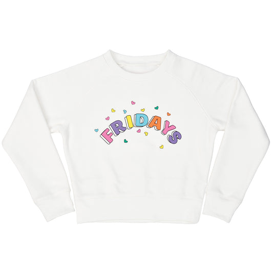 Friday's White Basic Sweatshirt