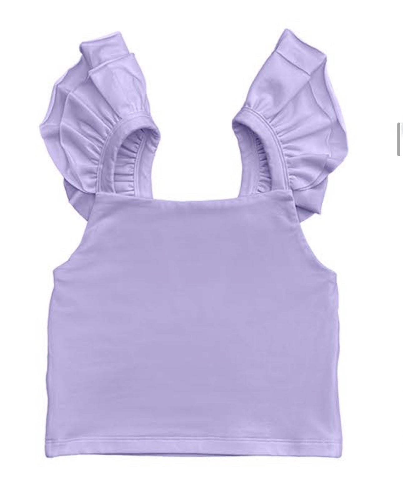 flutter sleeve tank top - lavender