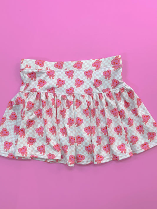 Gathered Skirt - Drip Heart