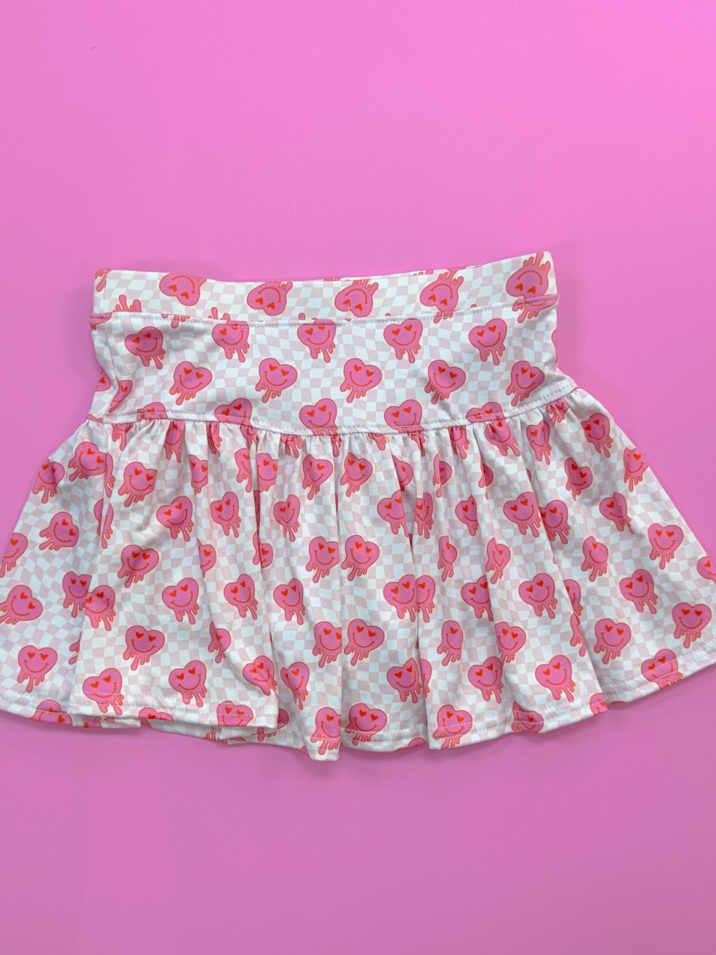 Gathered Skirt - Drip Heart