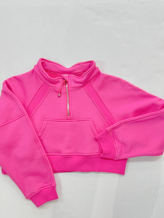 Cropped 1/4 Zip Sweatshirt