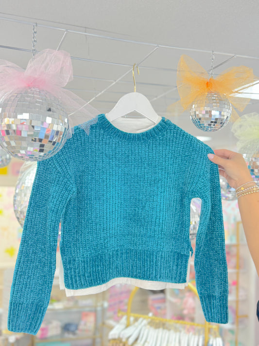 Dashing Blue Combo Sweater