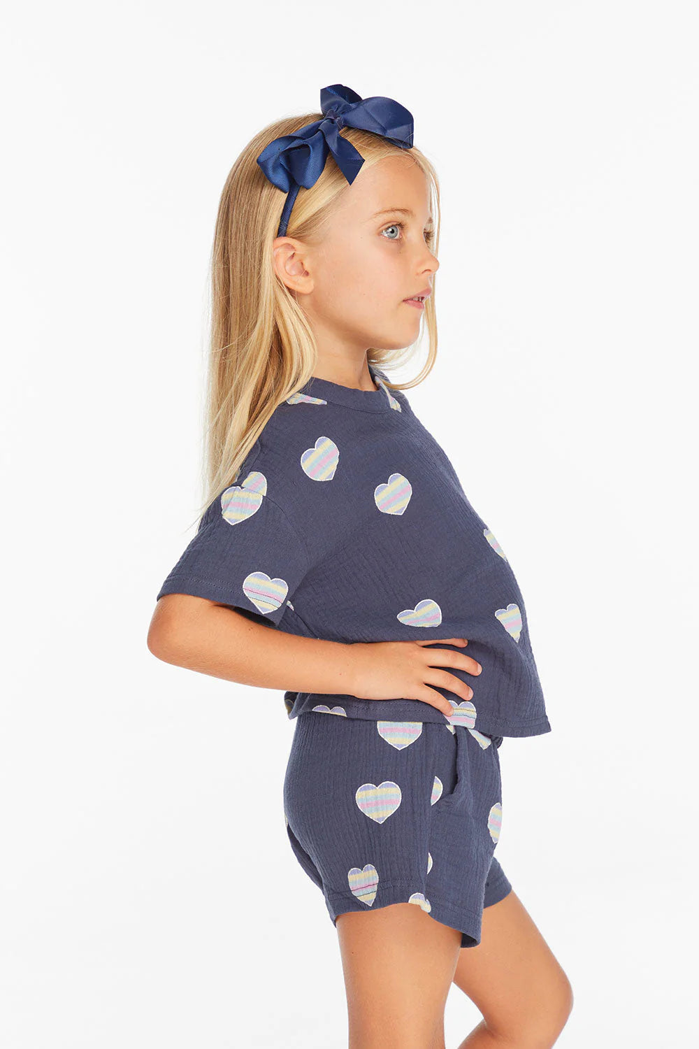 beach hearts gauze top