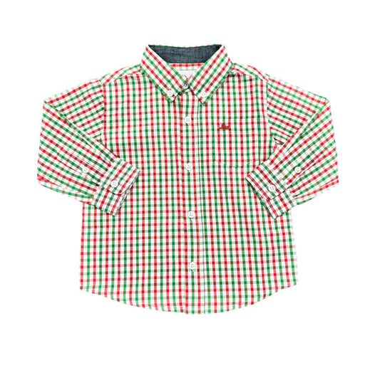 Dress Shirt - Red and Green