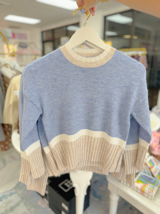 Maura Border Stripe Crewneck