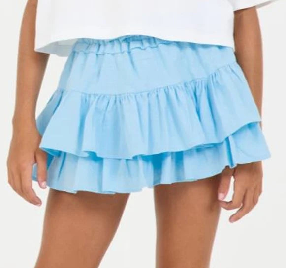 VH Ruffle Skort - Light Blue