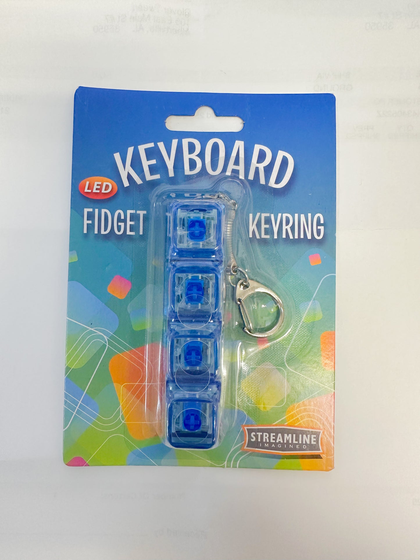 Keyboard Fidget LED Keyring