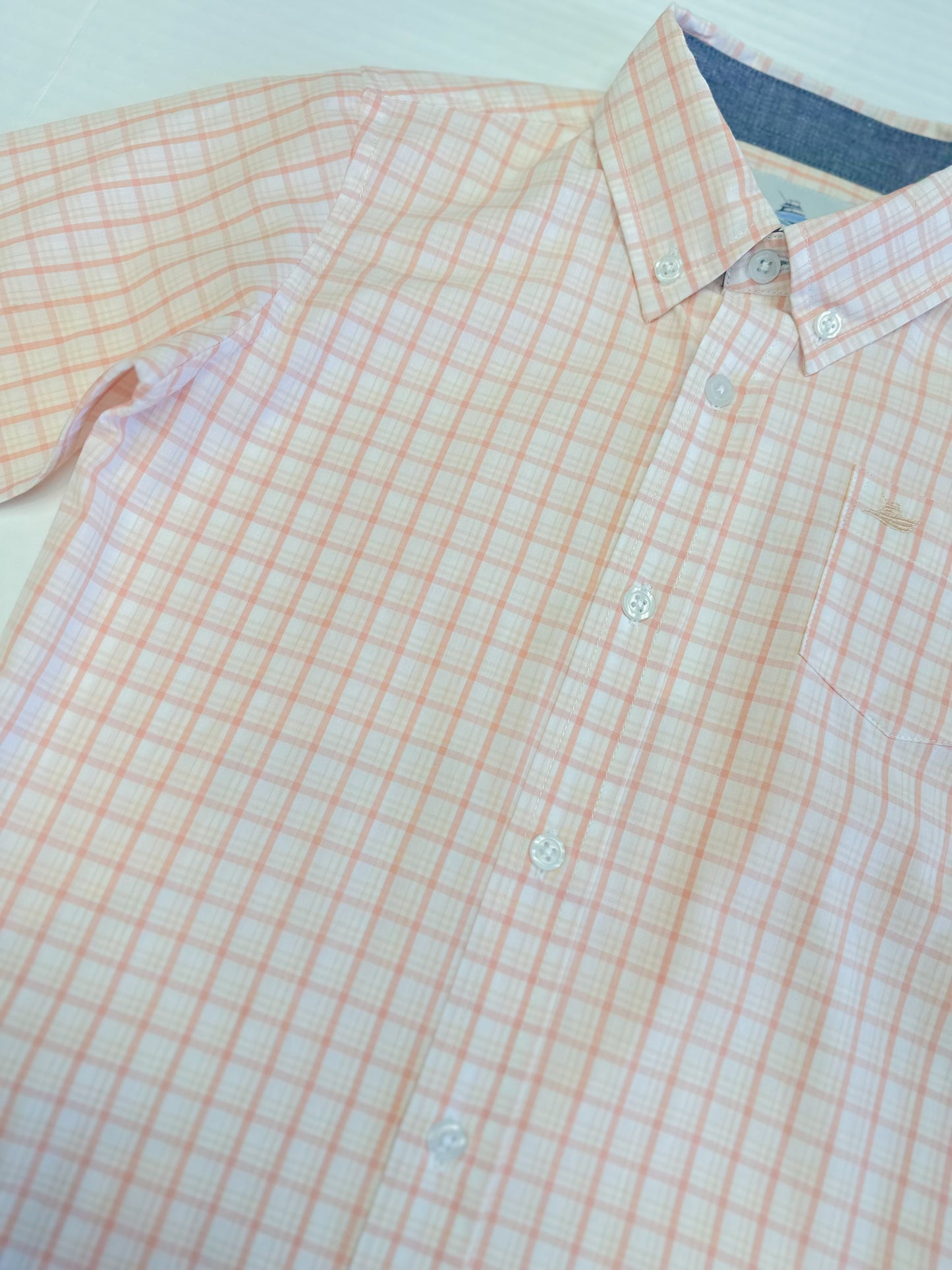 LS Dress Shirt - Apricot Plaid