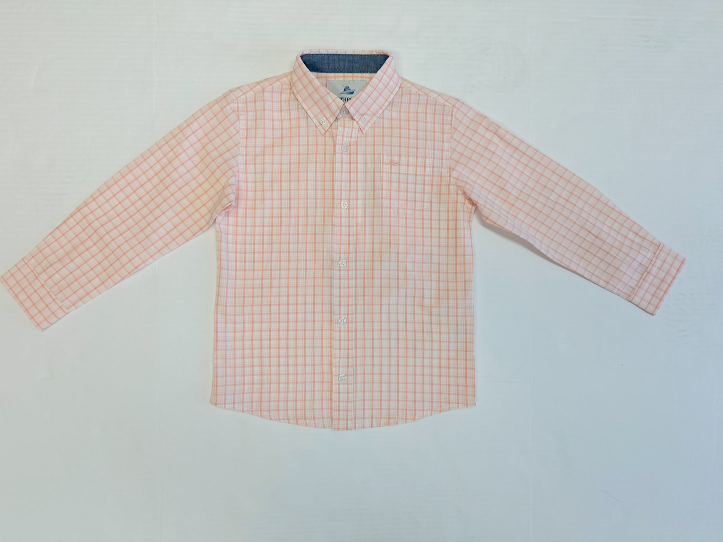 LS Dress Shirt - Apricot Plaid