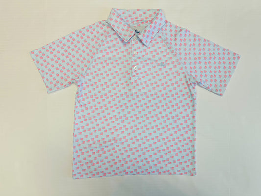 Boys Printed Polo - Flag