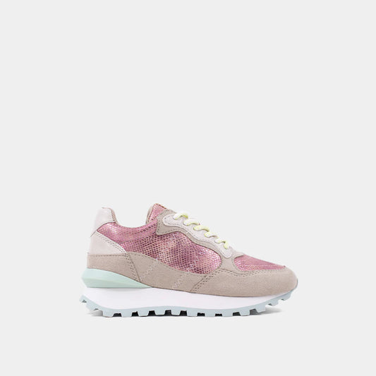 Phoebe Mini Pink Snake Sneaker