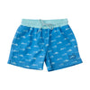 Marina Fish Print Swim Trunk