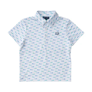 Fish Print Polo