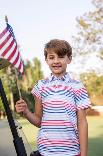 American Striped Polo