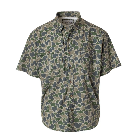 Youth Backwoods Camo Button Down