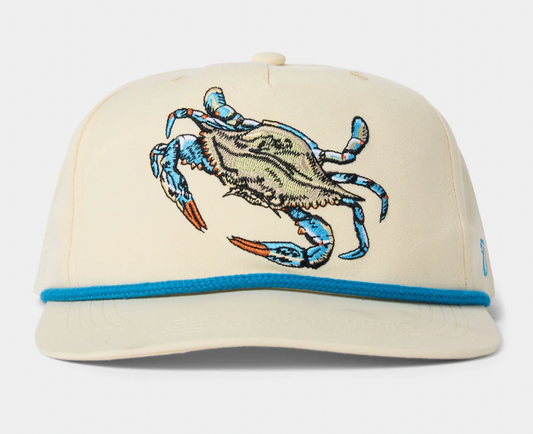 Blue Crab Hat - Ivory