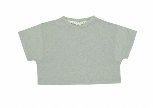 Tech Crop Tee || HEATHERED SEAFOAM