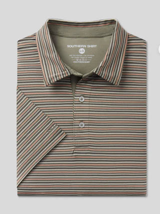 Sawgrass Stripe Polo - Duck Blind