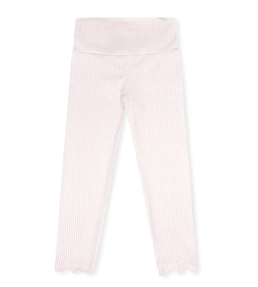 Sadie Scallop Legging - Cotton Candy Pink