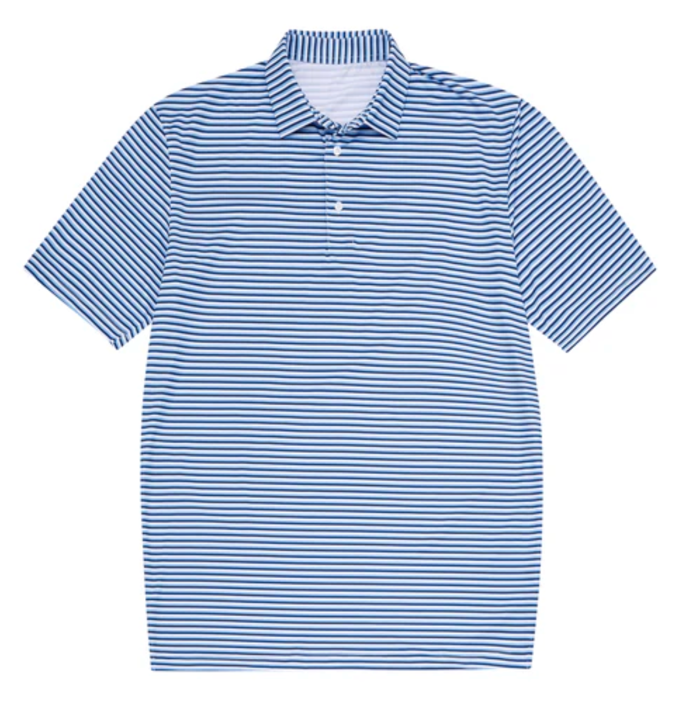 Performance Polo - Light Blue/Navy/White Stripe