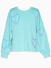 Rhinestone Sequin Heart Sweatshirt