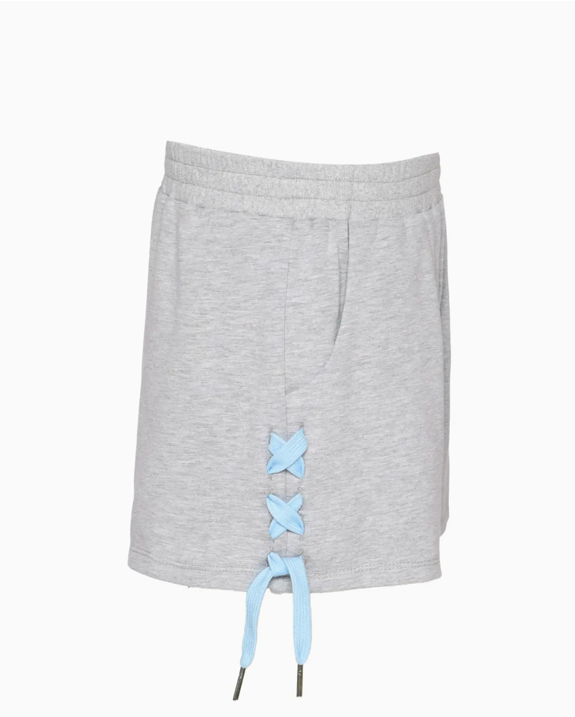 Smiley Stud & Side Drawstring Sweatshorts