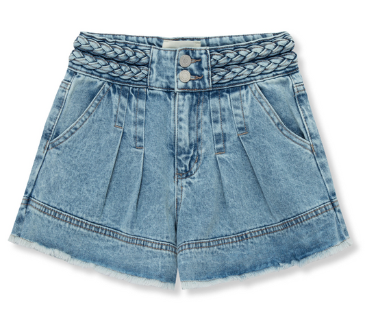 Braided Denim Short