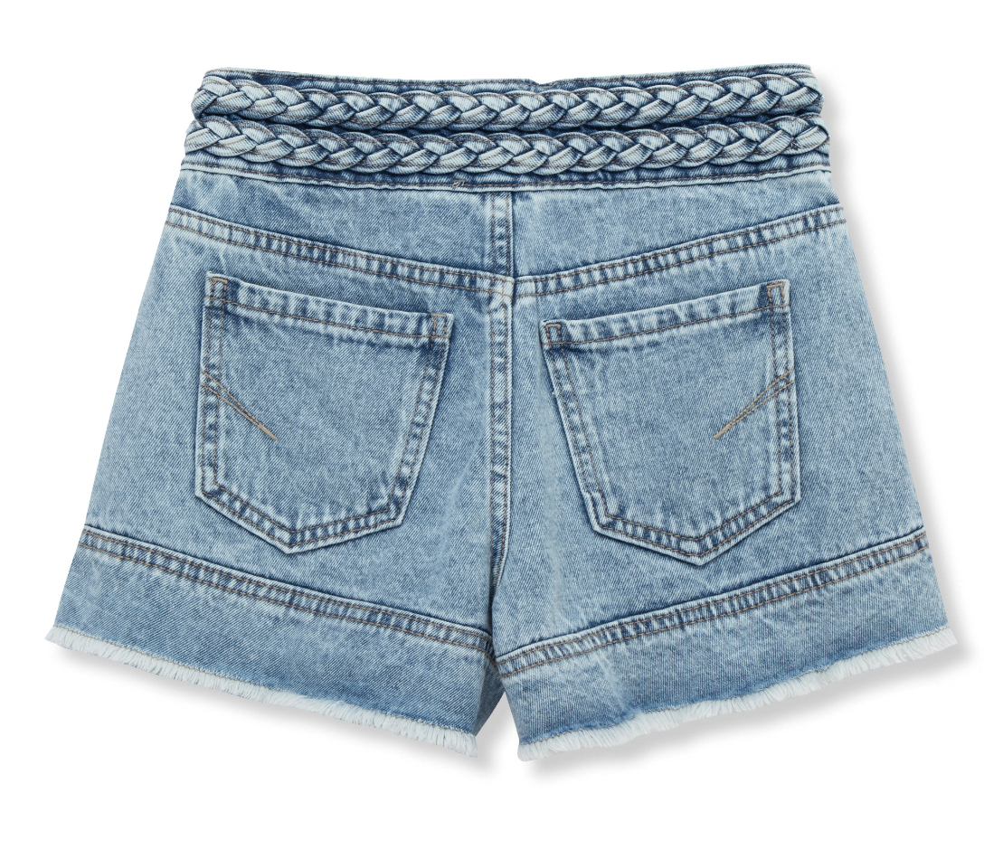 Braided Denim Short