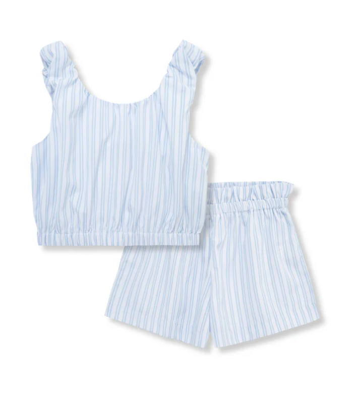 Blue & White Short Set