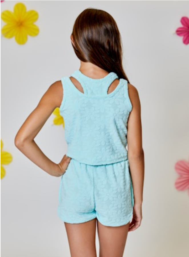 Mint Daisy Tank Set