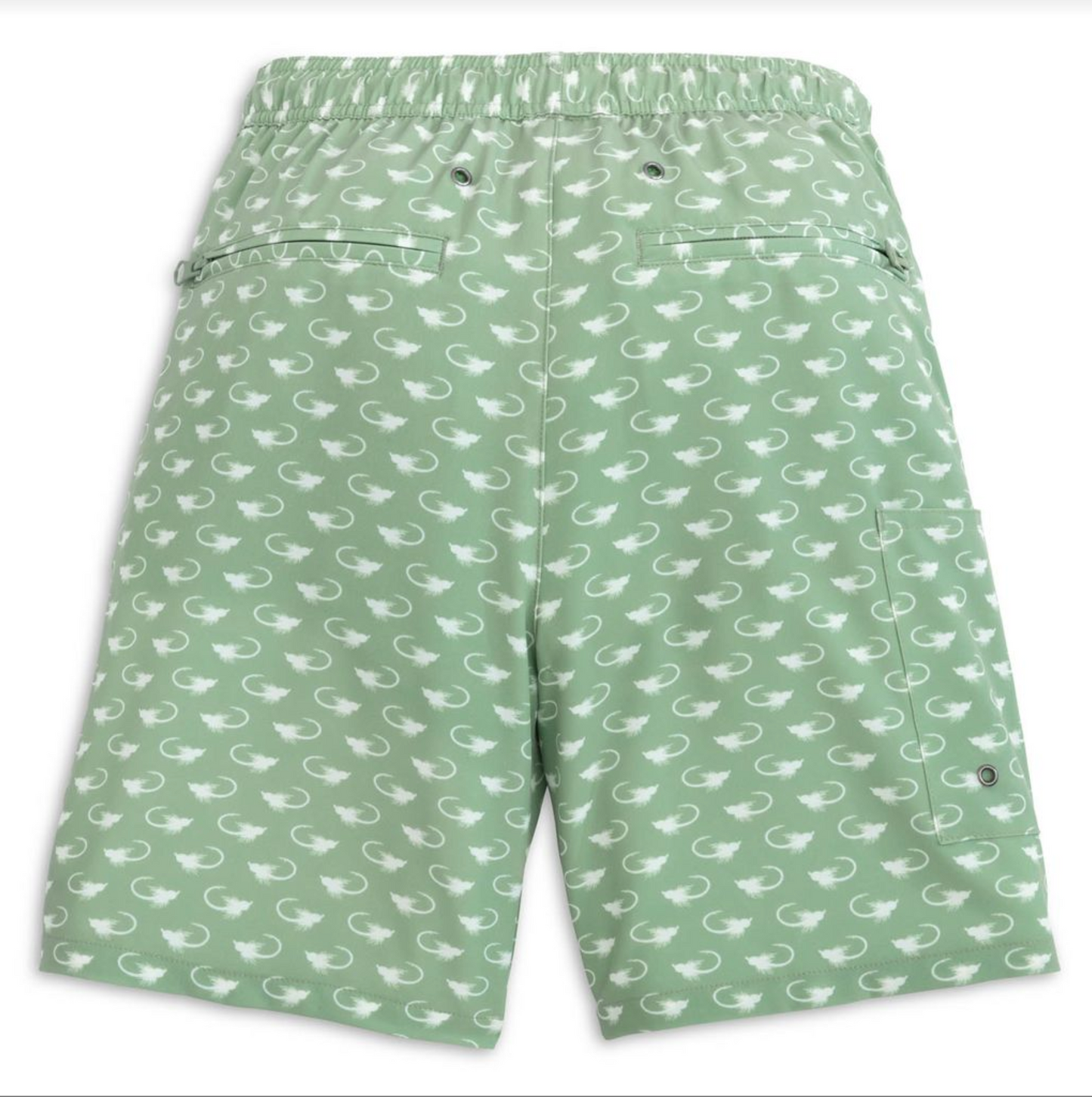 Fly Lure Bay Green Swim Trunks