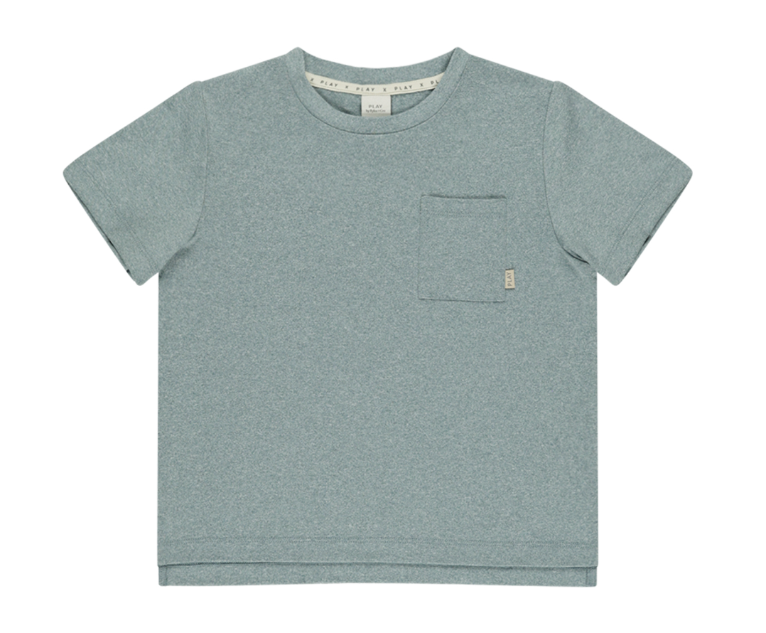 Cove Essential Pocket Tee || HEATHERED OCEAN