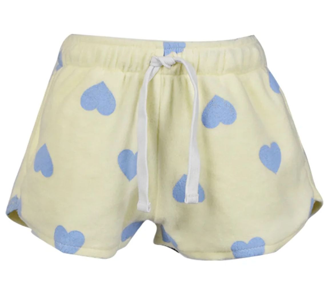 Allover Heart Short - Pastel Yellow