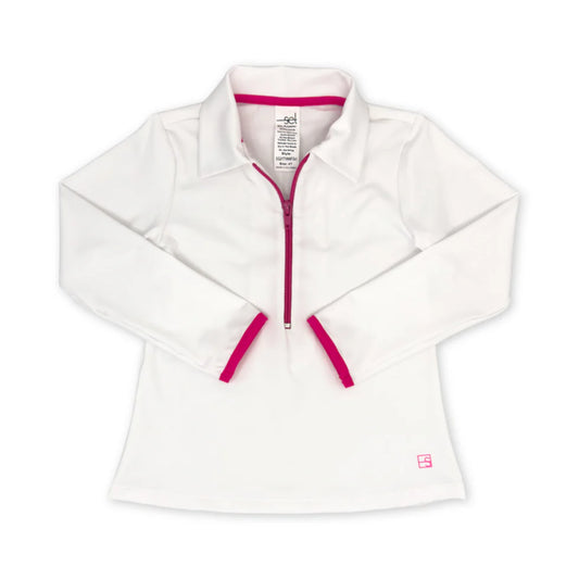 Heather Half Zip - Coconut Power Pink