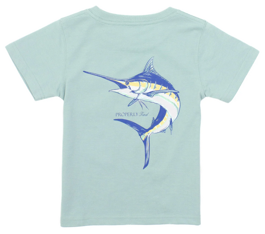 Boys Blue Marlin SS - Marine Mist