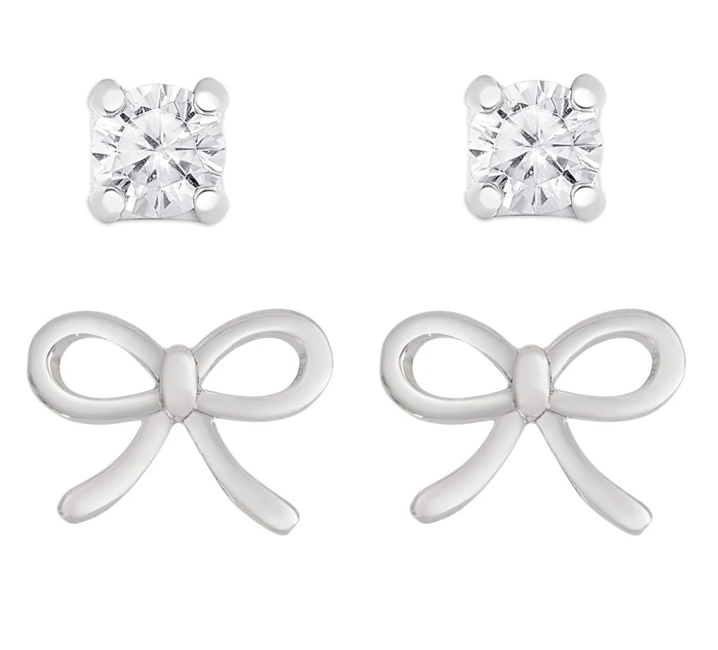 Bow ans CZ Stud Set