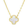 Mother of pearl clover necklace